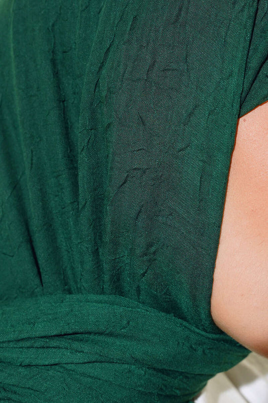 شال من خيزران عضوي بلون الزمرد -17