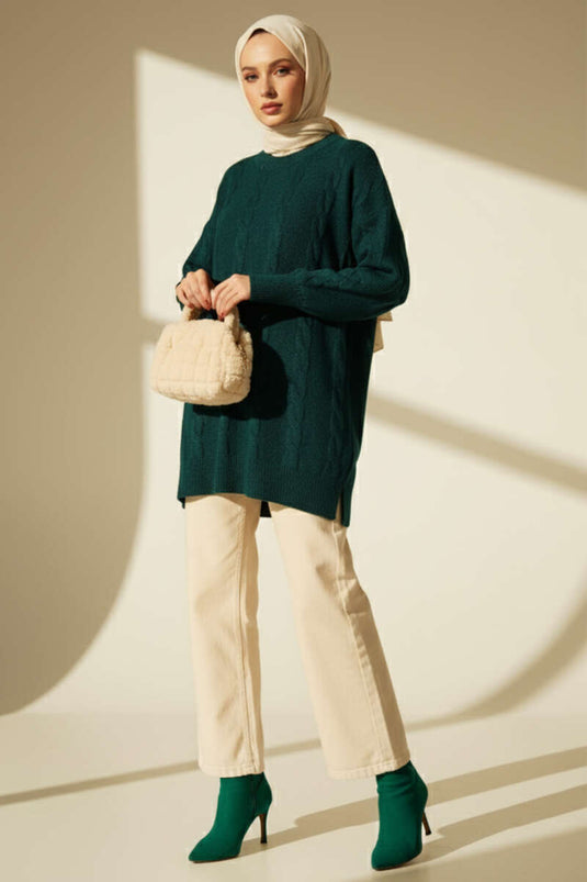 Tunique en tricot doux et gaufré Nefti