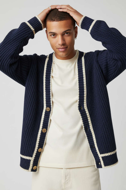 كارديجان محبوك، أزرق داكن