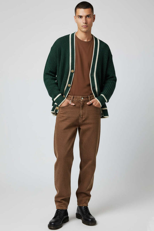 كارديجان محبوك، أخضر داكن