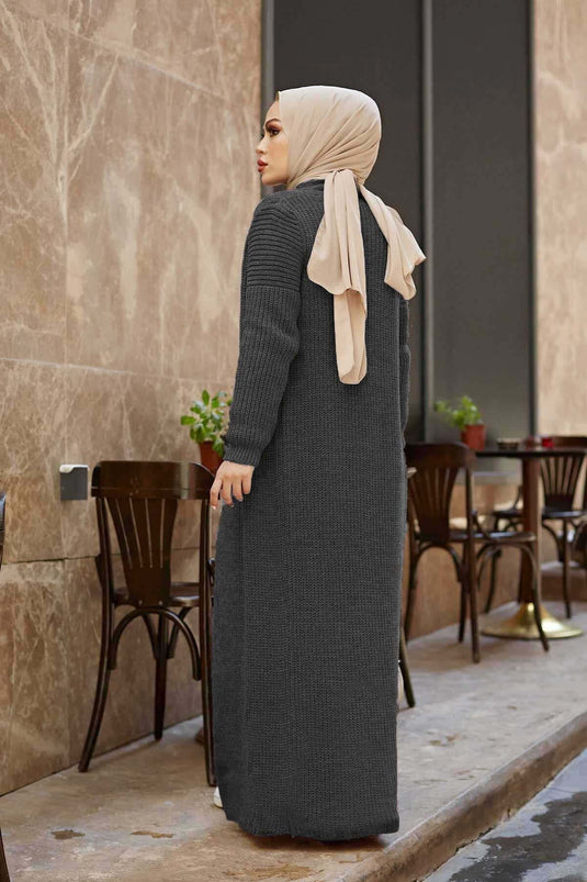 Knitted Cardigan Set Anthracite