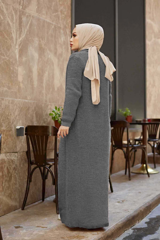 Ensemble cardigan en maille gris