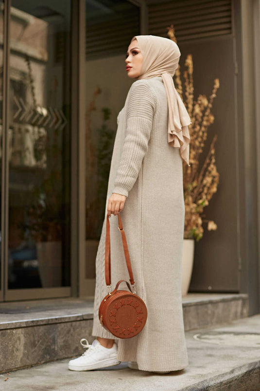 Knitted Cardigan Knitwear Set Cream