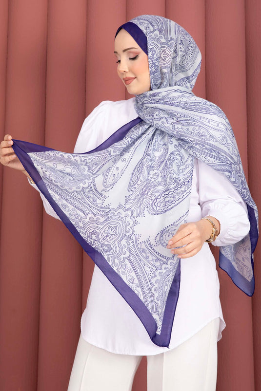 Otantik Motif Şal Serisi Saks