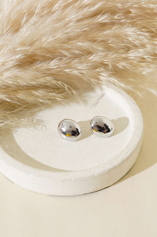 Oval Bombeli Earring Silver