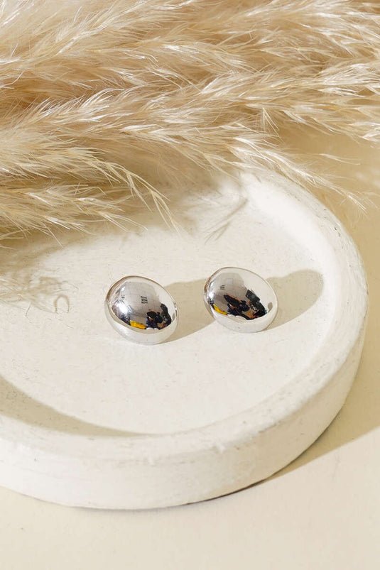 Oval Bombeli Earring Silver