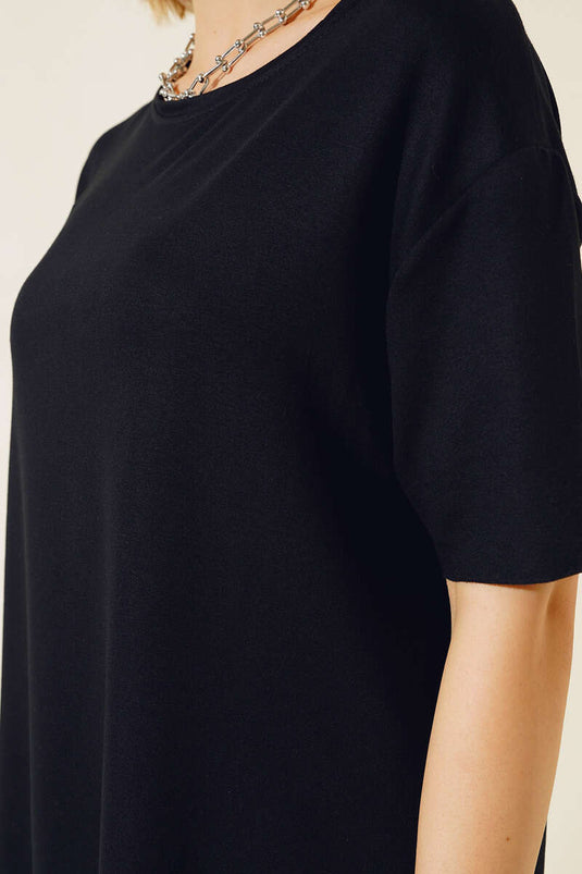 Oval Cut T-shirt Black