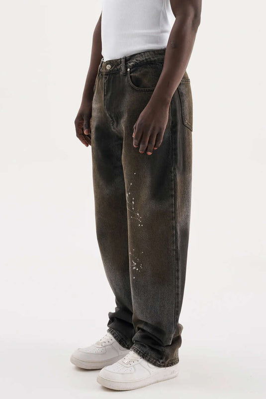 Pantalon homme ballon surdimensionné marron