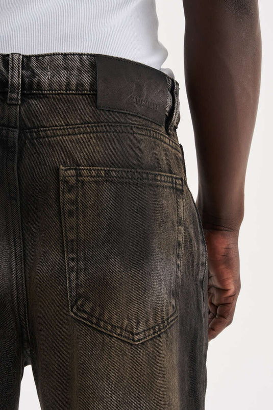 Oversized Balloon Denim Men's Trousers Brown