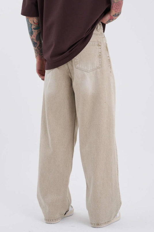 بنطال جينز رجالي واسع الحجم بيج