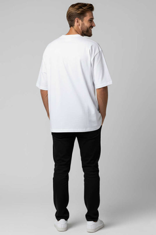 Oversize Basic Men's T-shirt, Ecru