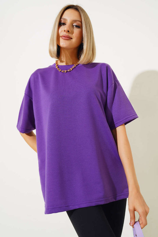 Oversize Basic T-shirt Mor