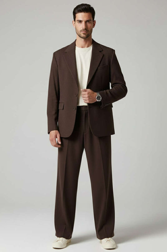 Oversized Herenpak Bitterbruin