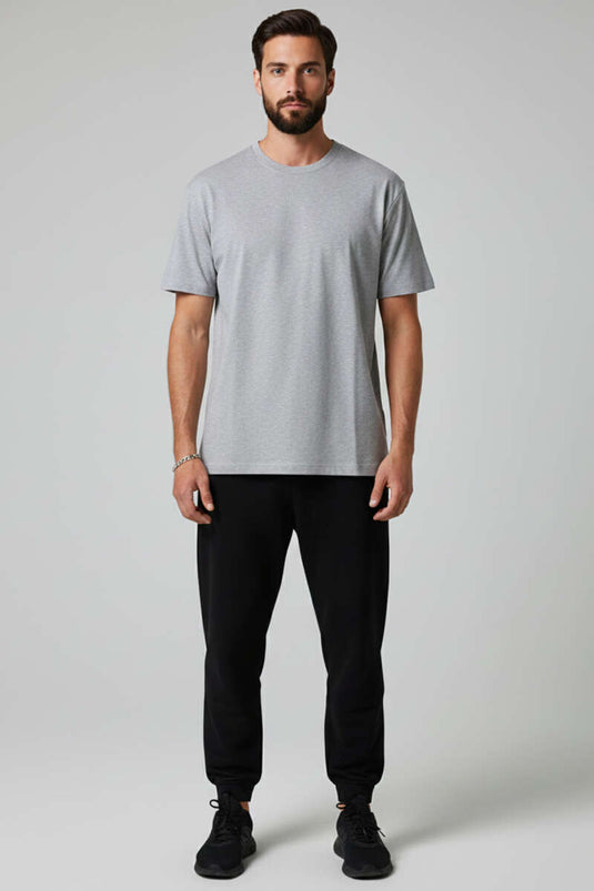 قميص رجالي كبير الحجم رمادي