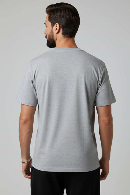 قميص رجالي كبير الحجم رمادي