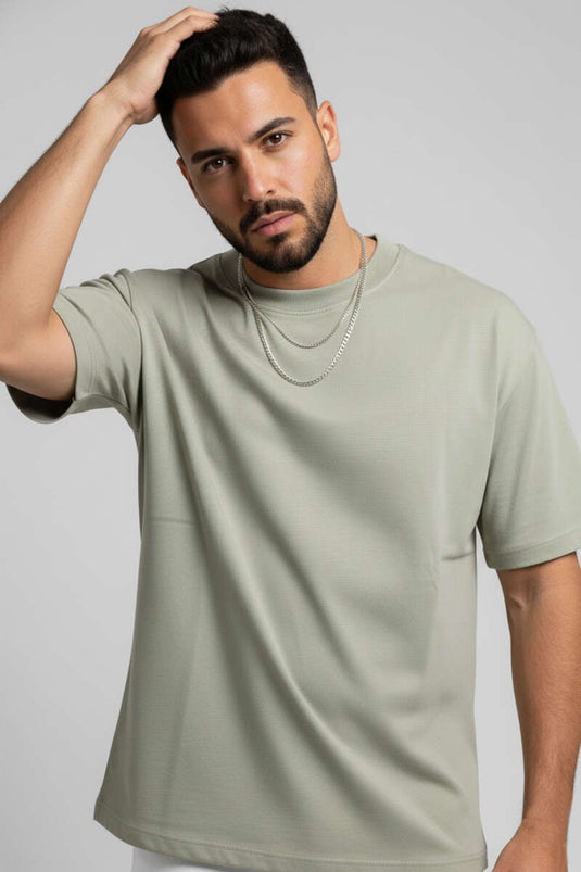 T-shirt oversize pour homme, couleur menthe