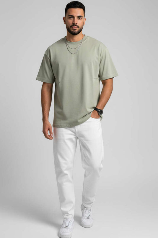 T-shirt oversize pour homme, couleur menthe