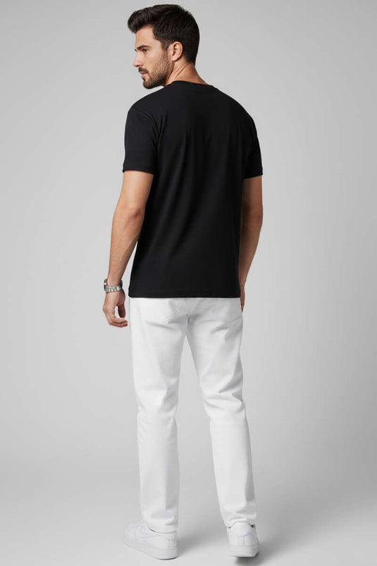 T-shirt oversize da uomo nera