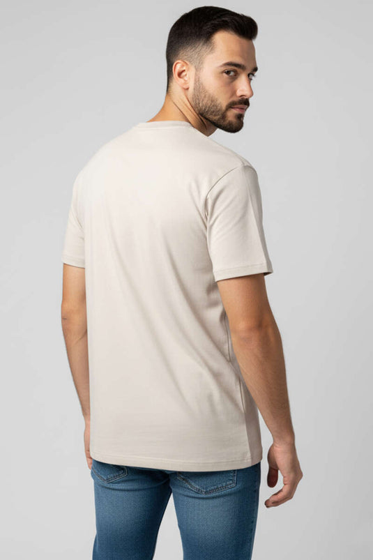 تيشيرت رجالي واسع بلون حجري