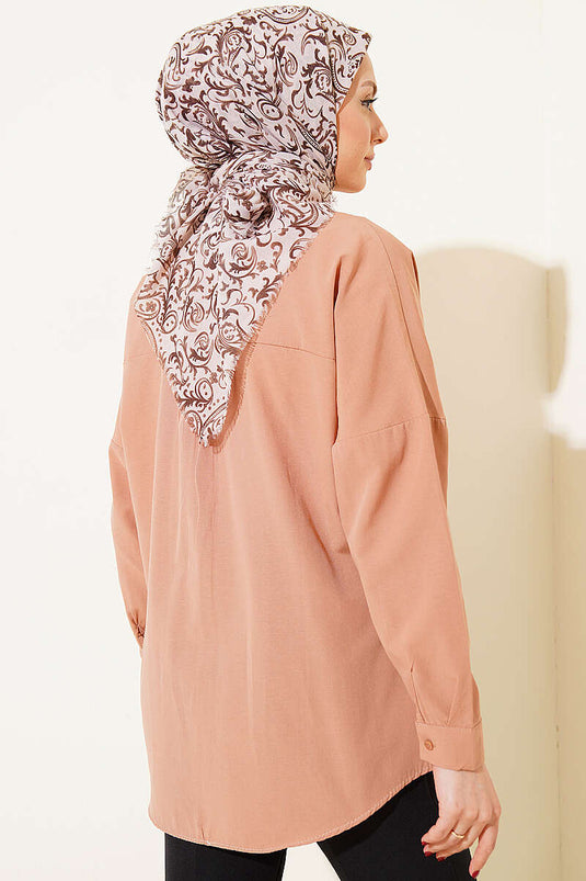Oversize-Hemd Camel