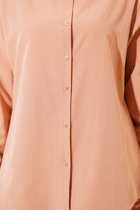 Oversize-Hemd Camel