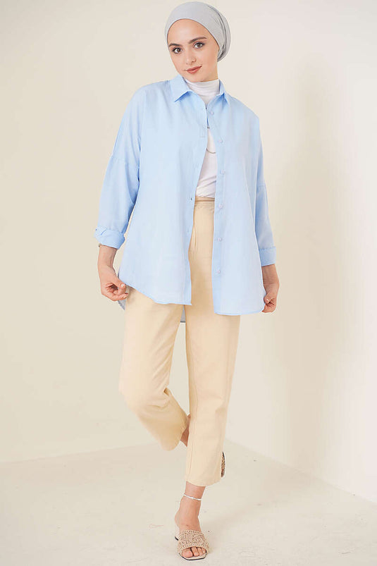 Chemise oversize bleue