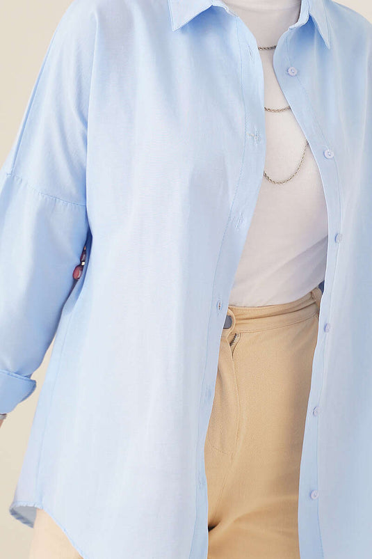 Chemise oversize bleue