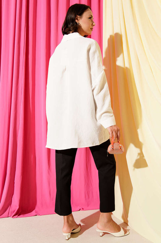 Oversize Tencel Shirt Ecru