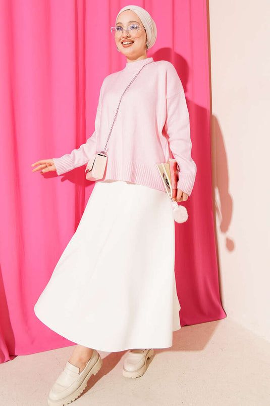 Oversize Knitted Sweater Powder