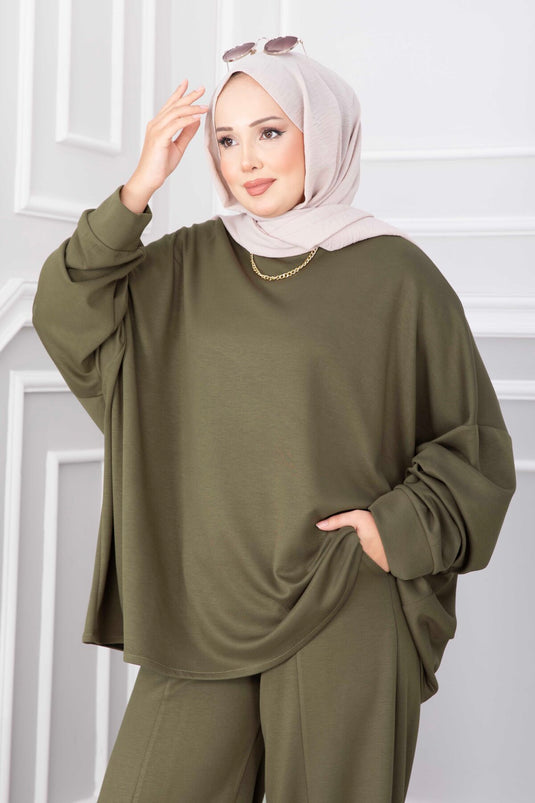 Haki Tunika Und Hose Set