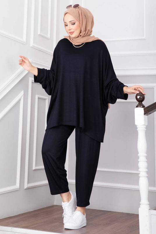 Navy Tunika Und Hose Set