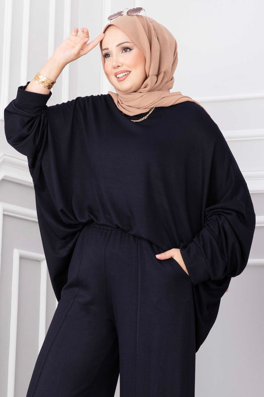 Navy Tunika Und Hose Set