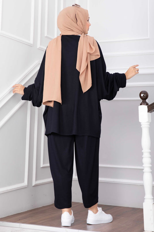Navy Tunika Und Hose Set