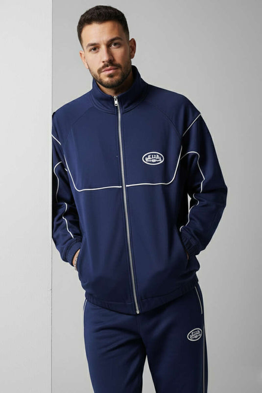 Paça Lastikli Erkek Eşofman Takımı Lacivert