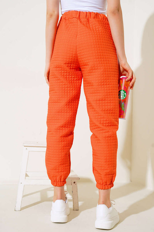 Stepphose mit elastischen Beinabschlüssen, Orange