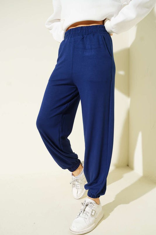 Paça Lastikli Loyşa Jogger Pantolon Lacivert