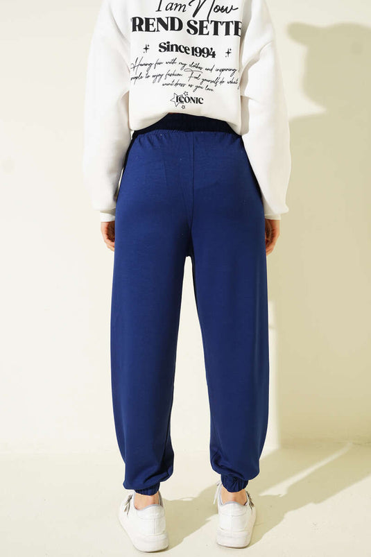 Paça Lastikli Loyşa Jogger Pantolon Lacivert