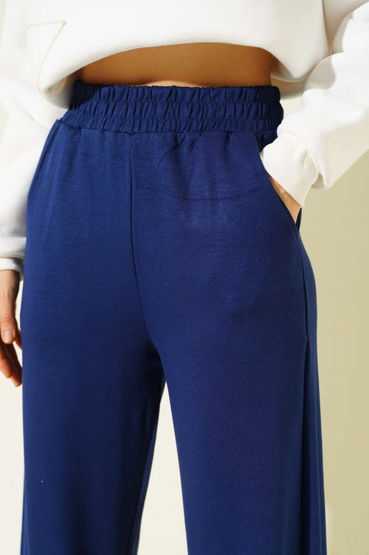 Paça Lastikli Loyşa Jogger Pantolon Lacivert