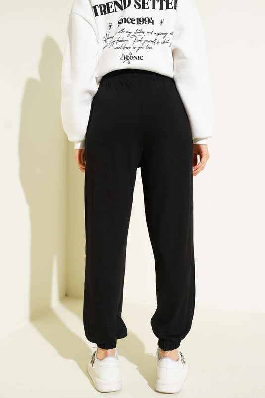 Paça Lastikli Loyşa Jogger Pantolon Siyah