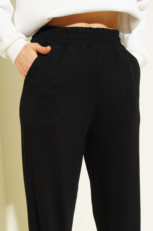 Paça Lastikli Loyşa Jogger Pantolon Siyah