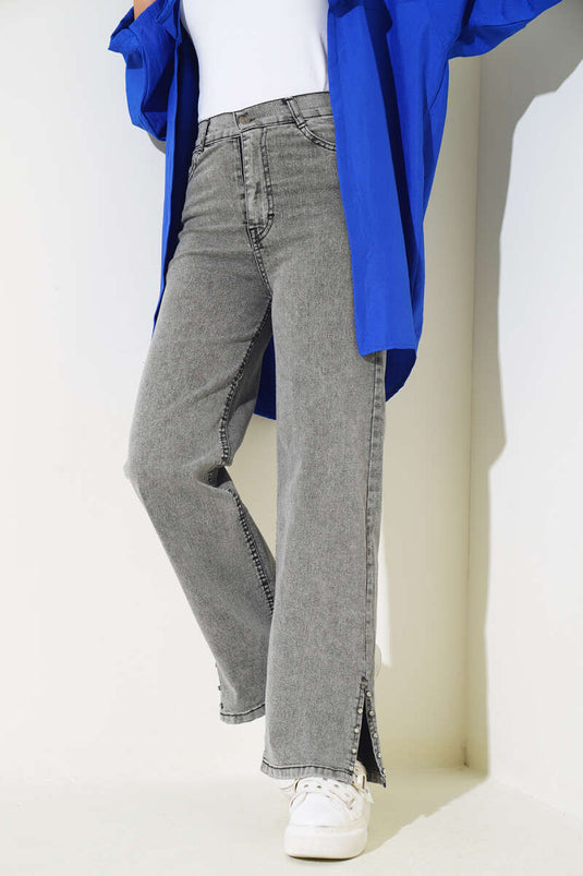 Jeans Stoned en el costado de la pierna Smoke