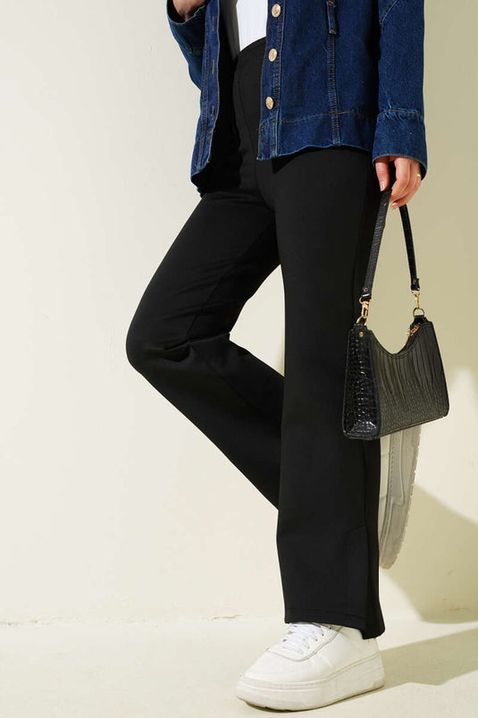 Scuba-Hose mit Schlitz am Bein Schwarz