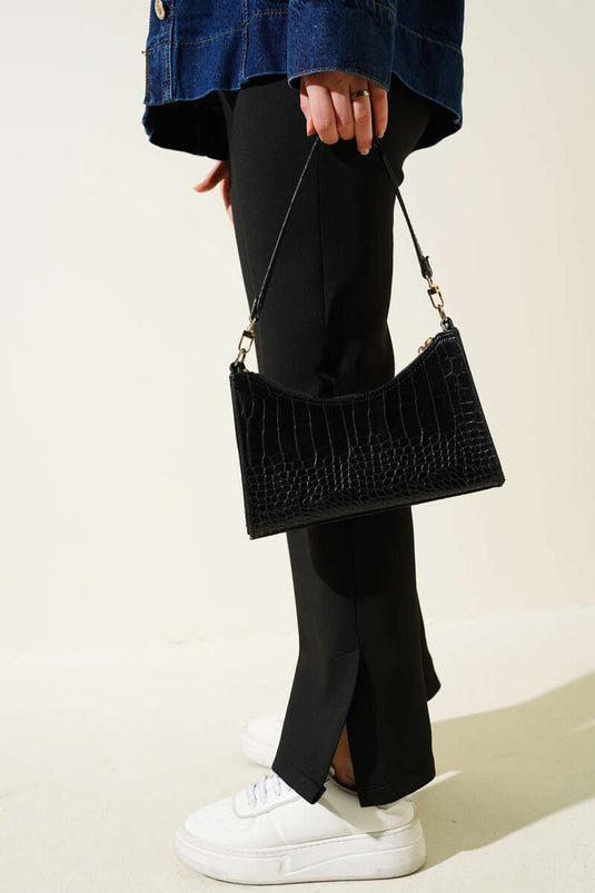 Scuba-Hose mit Schlitz am Bein Schwarz