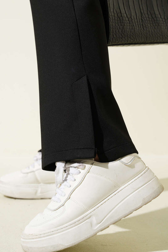 Scuba-Hose mit Schlitz am Bein Schwarz