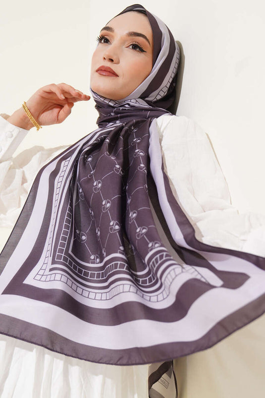 Weicher Schal mit Pacman-Muster, Anthrazit