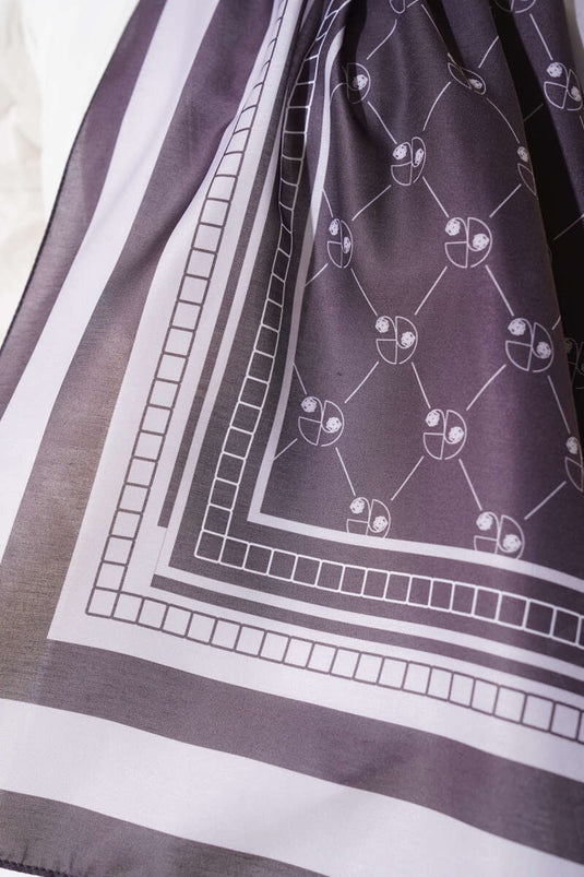 Weicher Schal mit Pacman-Muster, Anthrazit