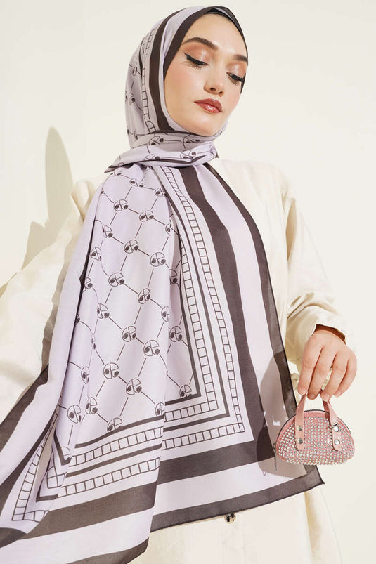 Pacman Desen Soft Şal Pudra