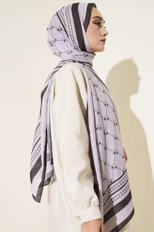 Pacman Desen Soft Şal Pudra