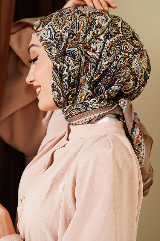 وشاح بيزلي ديزاين أناقة بلون فيزون فاتح