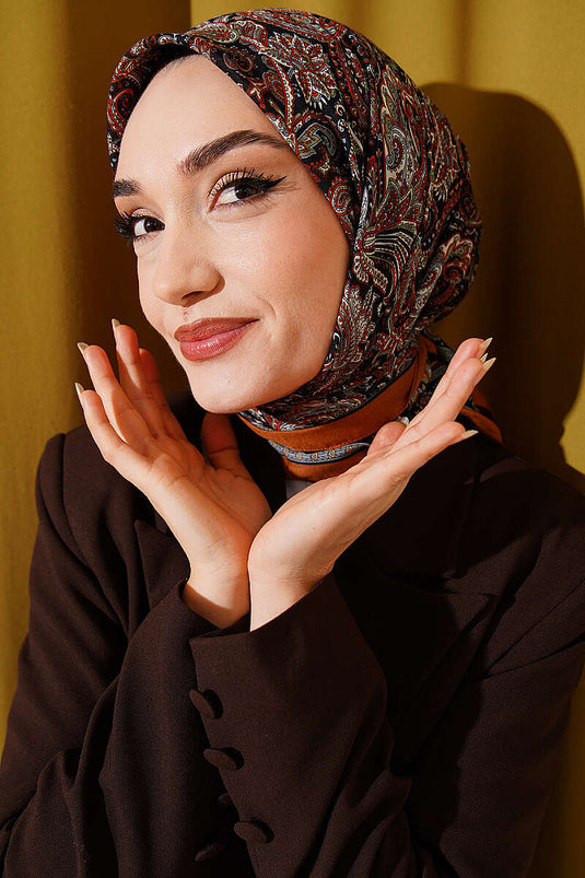 Foulard Elegance Paisley Camel